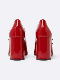 Carel Maria Janes>Rood Lakleer Mary Janes Pumps