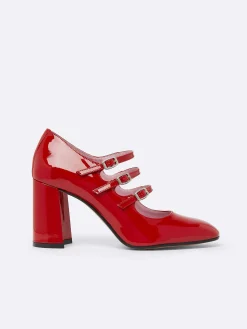 Carel Maria Janes>Rood Lakleer Mary Janes Pumps