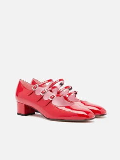 Carel Maria Janes>Rood Lakleer Mary Janes Pumps