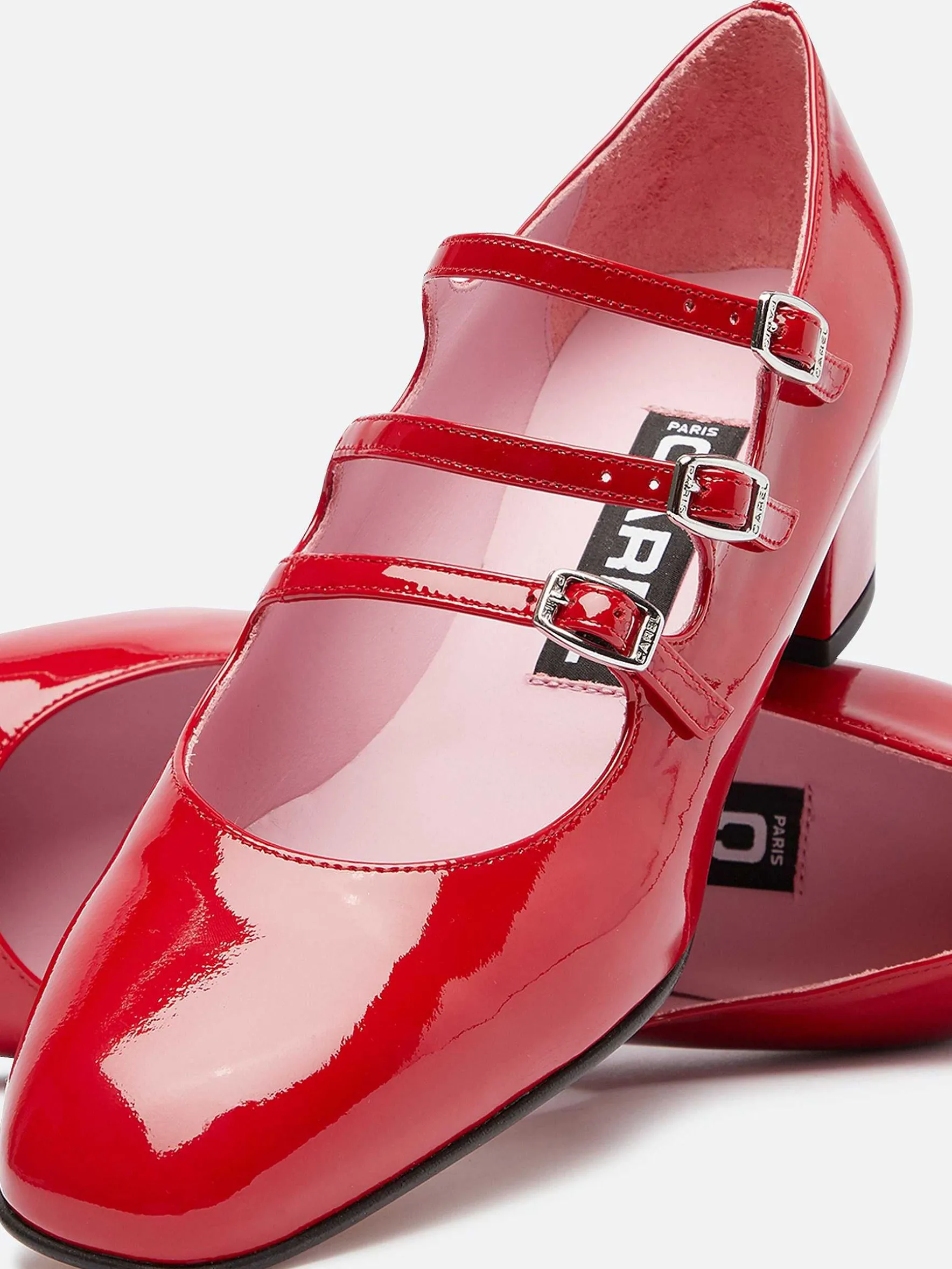 Carel Maria Janes>Rood Lakleer Mary Janes Pumps