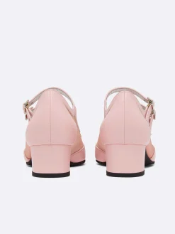 Carel Maria Janes>Roze Mary Janes-Pumps Van Appelleer En Mesh