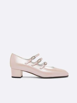 Carel Maria Janes>Roze Parel Lederen Mary Janes Pumps