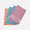 Carel Accessoires>Smaragdgroene Jacquardgeweven Reisschoenentas