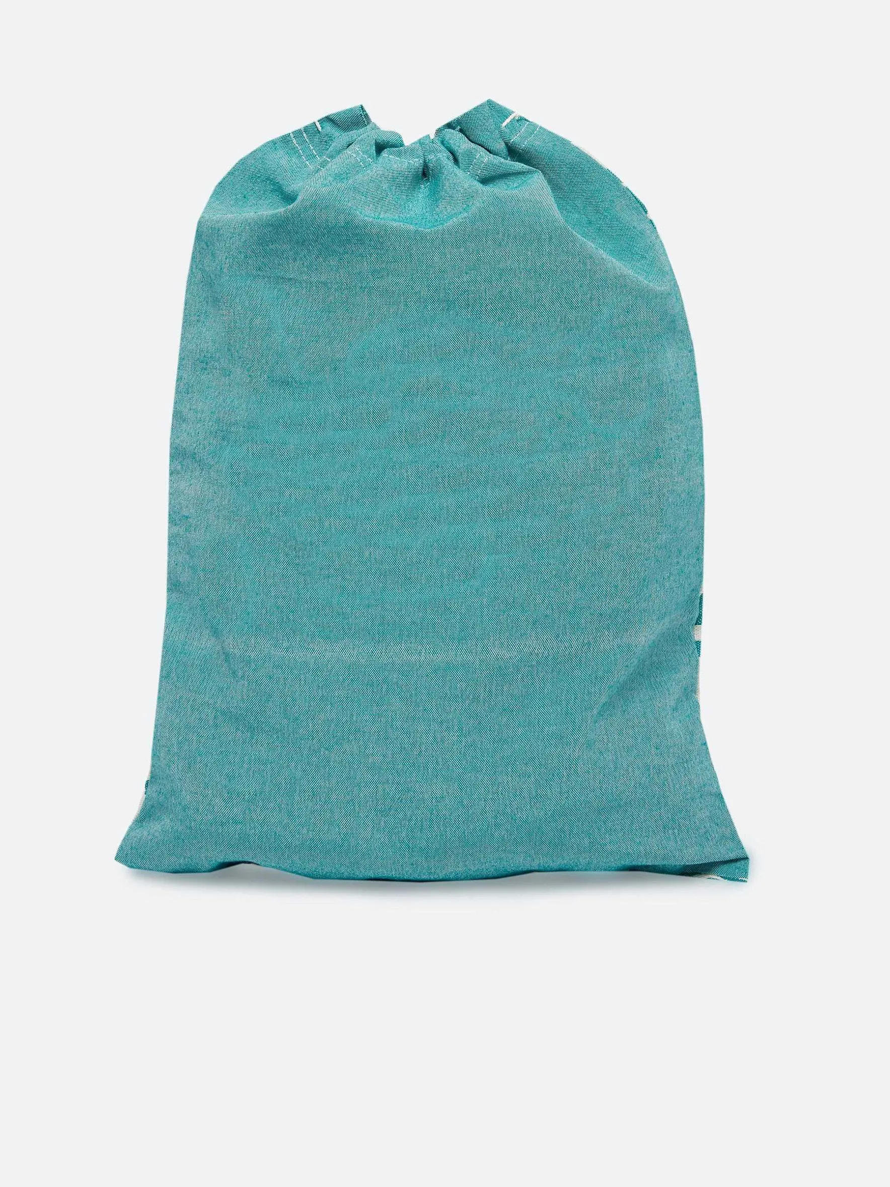 Carel Accessoires>Smaragdgroene Jacquardgeweven Reisschoenentas