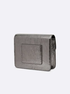 Carel Tassen>Zilveren Gerecyclede Leren Tas