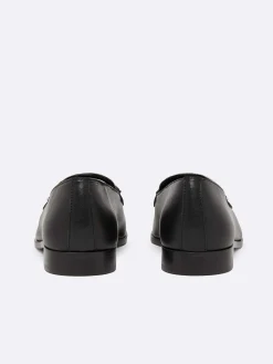 Carel Loafers>Zwart En Ivoor Lederen Loafers