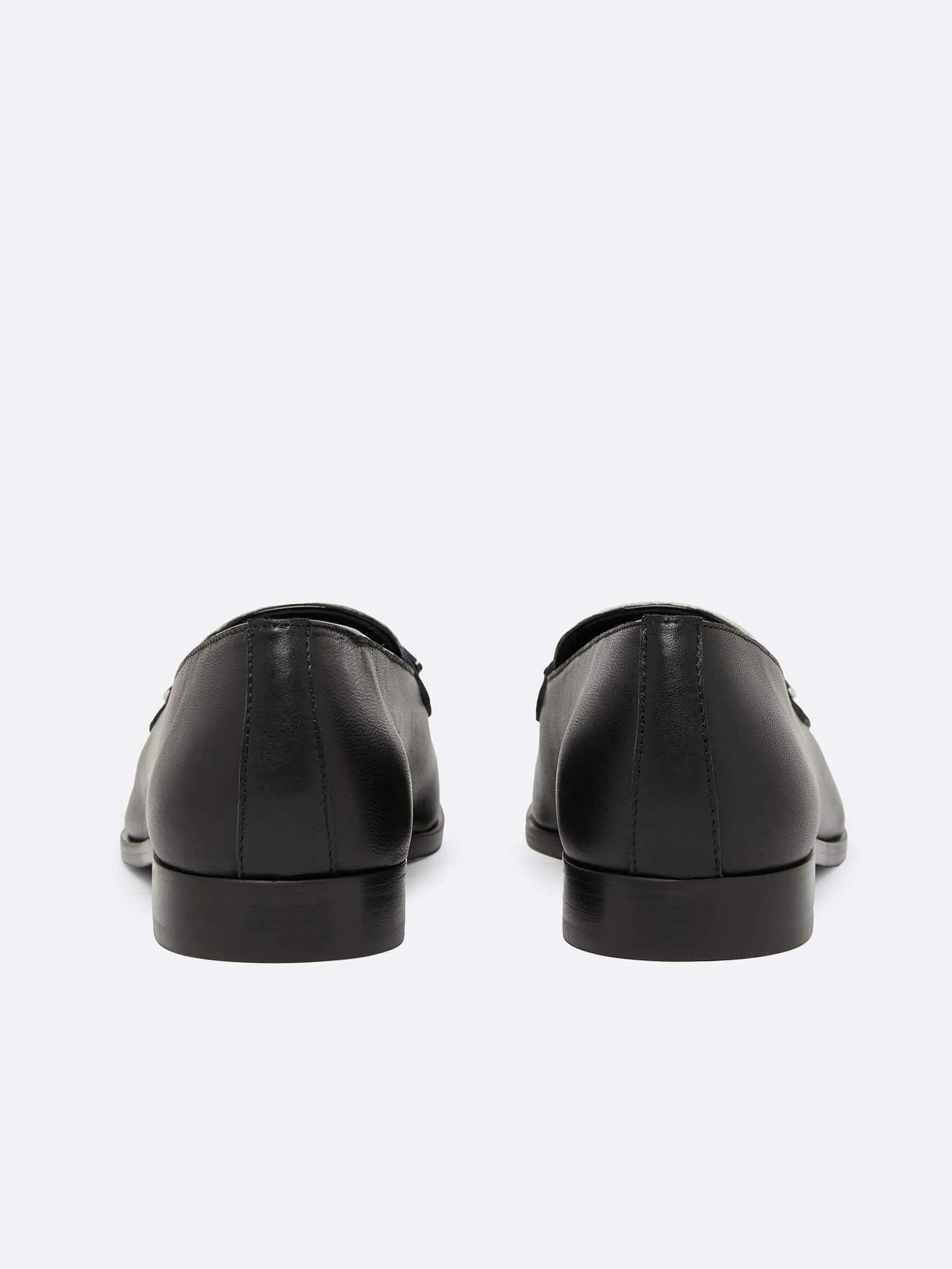 Carel Loafers>Zwart En Ivoor Lederen Loafers