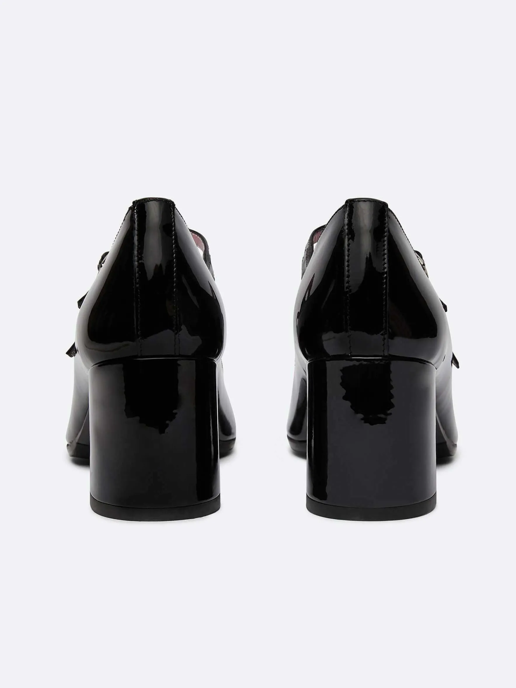 Carel Maria Janes>Zwart Lakleer Mary Janes Pumps