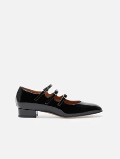 Carel Ballerina'S>Zwart Lakleer Mary Janes Ballerina'S
