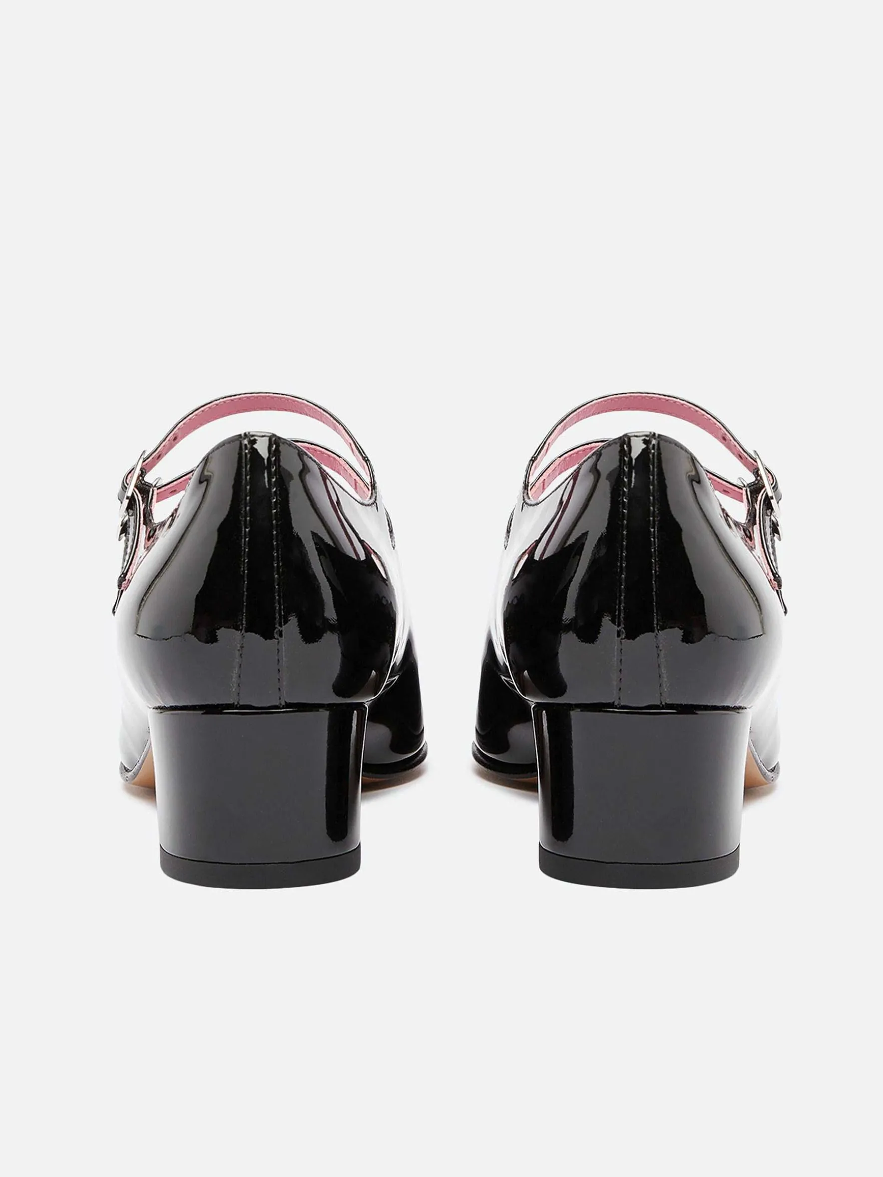 Carel Maria Janes>Zwart Lakleer Mary Janes Pumps