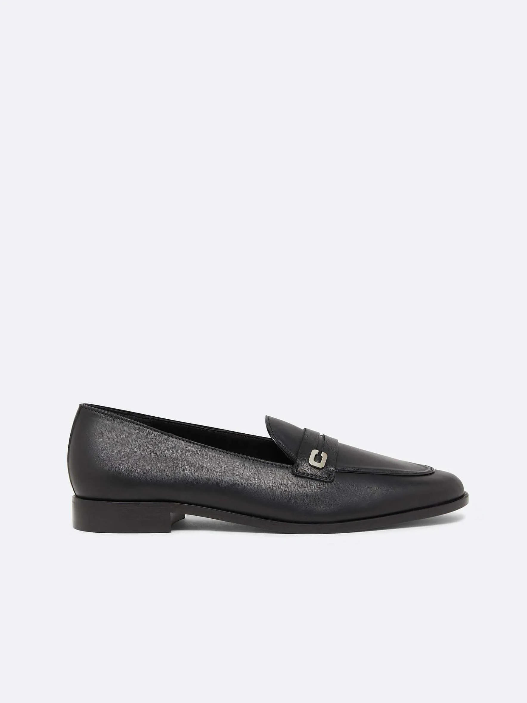 Carel Loafers>Zwart Lederen Loafers