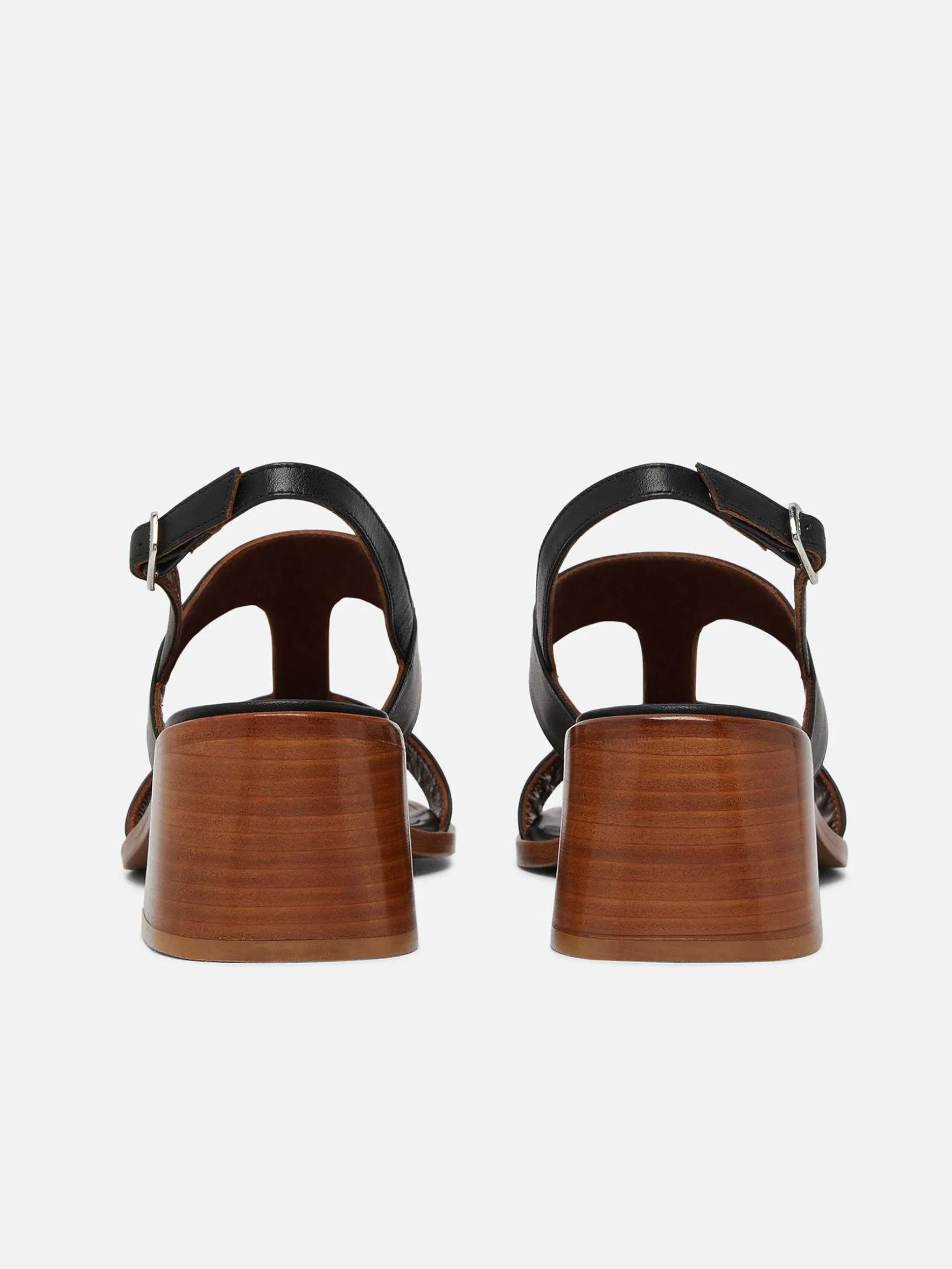 Carel Sandalen En Muilezels>Zwart Leren Sandalen