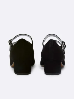 Carel Maria Janes>Zwart Suede Mary Janes Pumps