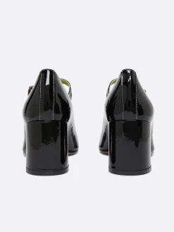 Carel Maria Janes>Zwart-Wit Lakleer Mary Janes Pumps